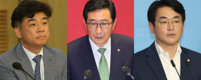 김병욱·이한정·박용진 더불어민주당 의원. 사진=연합뉴스
