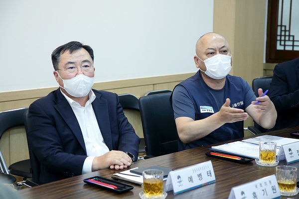 예병태 쌍용차 사장이 노사민정 특별 협의회에 참석했다. 사진=쌍용자동차 제공