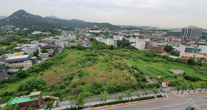 대한항공 소유의 종로 송현동 부지. 사진=대한항공 제공