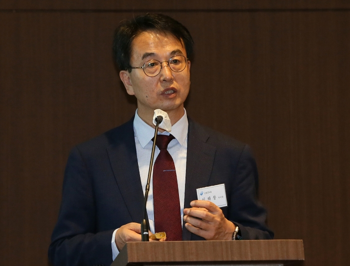 기조연설하는 이해붕 금융감독원 부국장, 사진-뉴스웨이·블록스트리트 공동취재팀