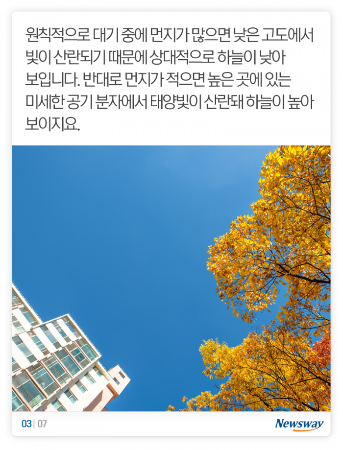 정말 가을 하늘은 더 높고 파랄까? 기사의 사진