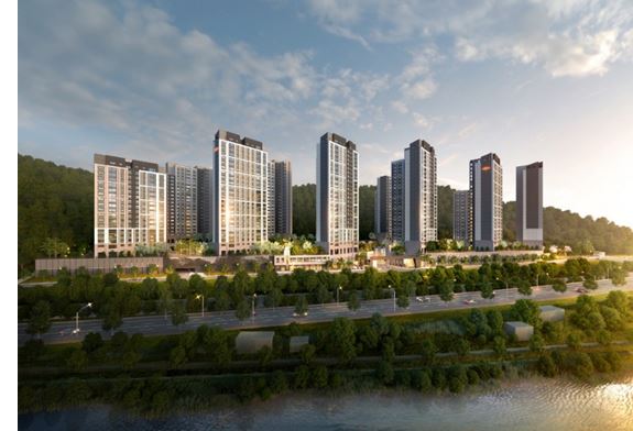 ‘e편한세상 순천 어반타워’ 투시도. 사진=대림산업