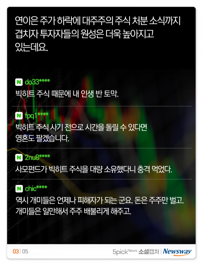 “빅히트 때문에 내 인생 반 토막”···“대주주가 봉사직이야?” 기사의 사진