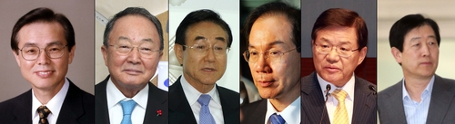 왼쪽부터 소병해, 이수빈, 현명관, 이학수, 김순택, 최지성. 사진=연합뉴스