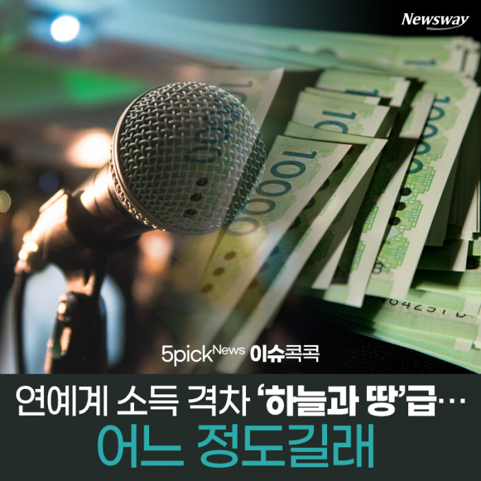 연예계 소득 격차 ‘하늘과 땅’급···어느 정도길래 기사의 사진