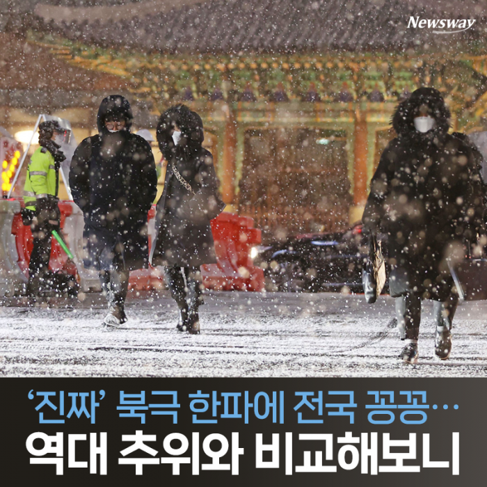 ‘진짜’ 북극 한파에 전국 꽁꽁···역대 추위와 비교해보니 기사의 사진
