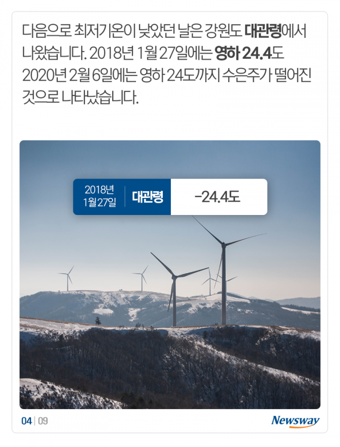 ‘진짜’ 북극 한파에 전국 꽁꽁···역대 추위와 비교해보니 기사의 사진