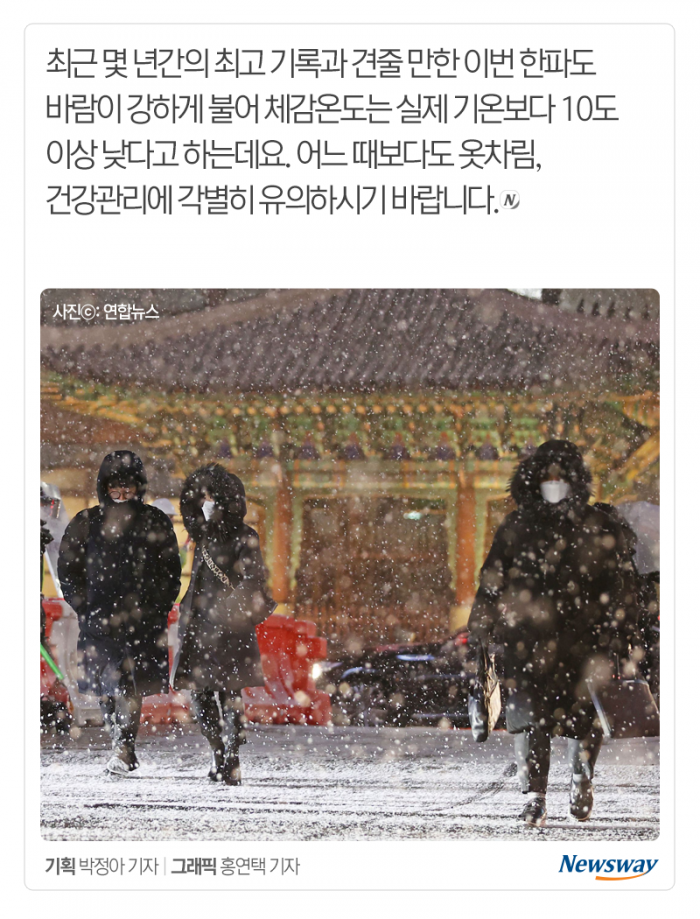 ‘진짜’ 북극 한파에 전국 꽁꽁···역대 추위와 비교해보니 기사의 사진