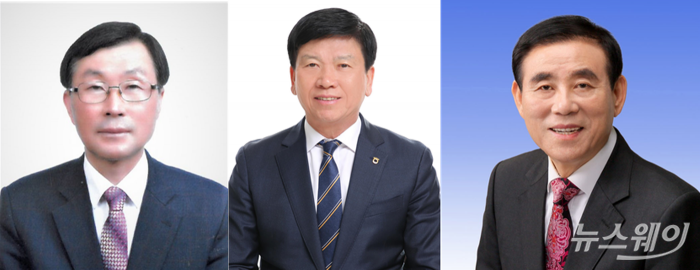 (왼쪽부터)이동훈 동곡농협 조합장, 박흥식 광주비아농협 조합장, 전봉식 대촌농협 조합장
