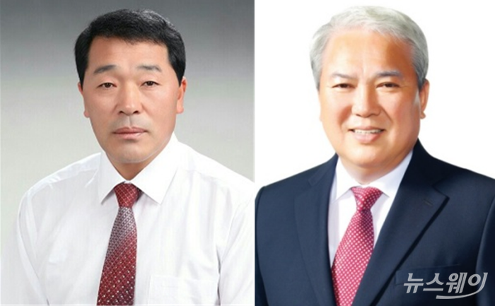 김영중 안양농협 조합장(좌), 정일기 광주원협 조합장(우)