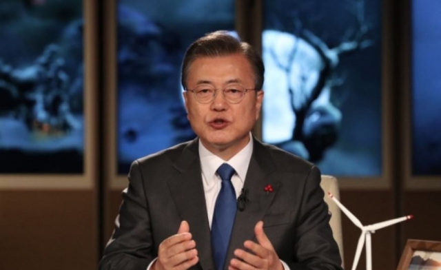 세계경제포럼 특별연설하는 문 대통령. 사진=연합뉴스