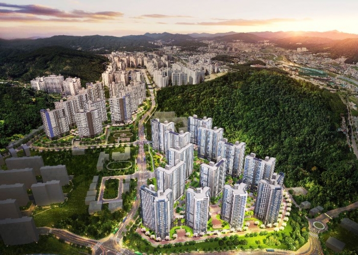 더샵오포센트리체 조감도. 사진=포스코건설