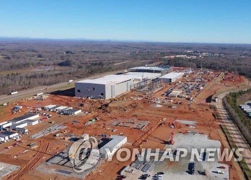 SK이노베이션이 미국 조지아주에 건설 중인 전기차 배터리 공장. 사진=연합뉴스 제공