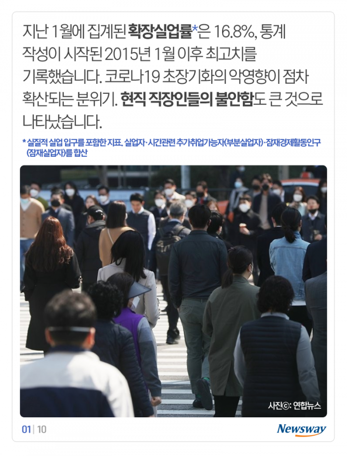 지금 그 회사 몇 살까지 다닐 수 있을 것 같으세요? 물었더니 기사의 사진