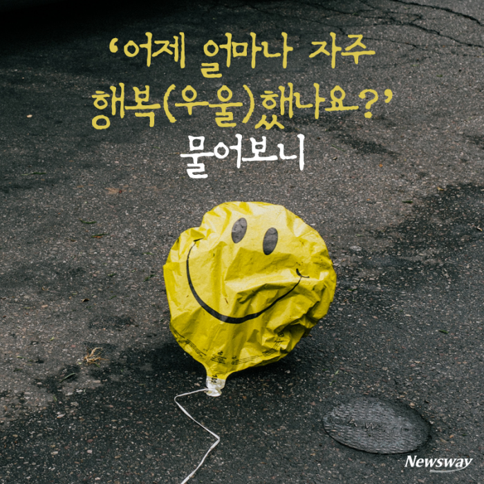 ‘어제 얼마나 자주 행복(우울)했나요?’ 물어보니 기사의 사진