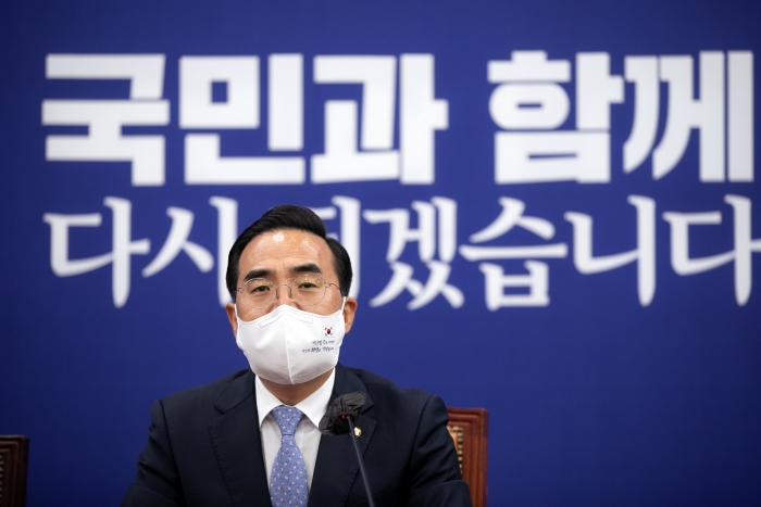 더불어민주당 박홍근 당대표 직무대행 겸 원내대표가 7일 오전 서울 여의도 국회에서 열린 원내대책회의에서 발언하고 있다. 사진=국회사진취재단