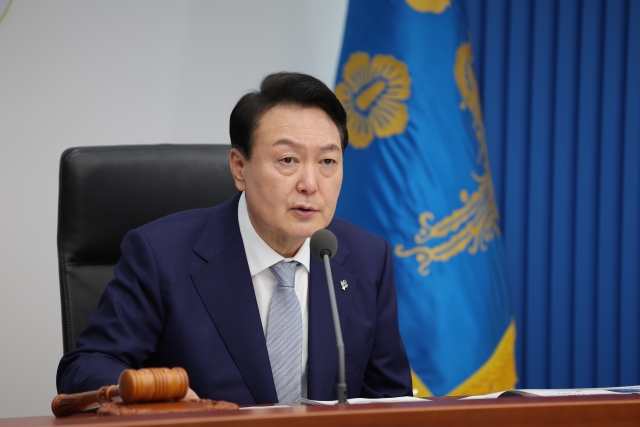 국무회의 주재한 윤석열 대통령. 사진=대통령실 제공.