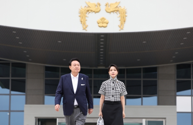 윤석열 대통령 내외. 사진=대통령실 제공.