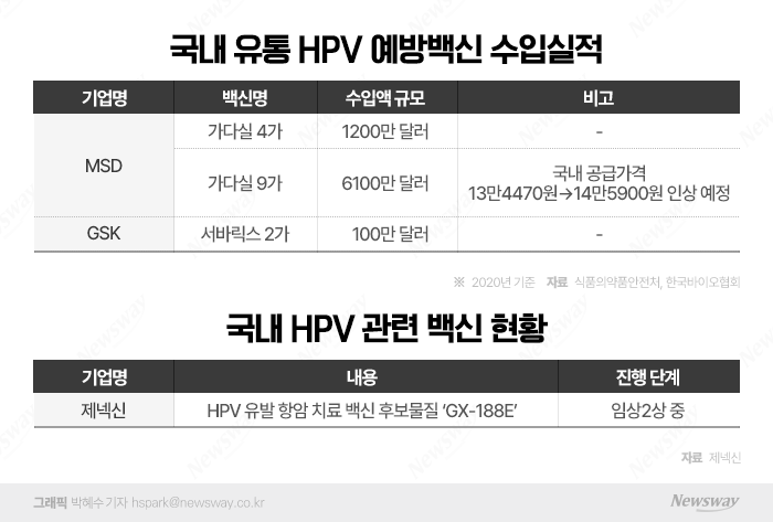 수입 의존하는 자궁경부암 백신 가격 인상···국산화 언제쯤 기사의 사진