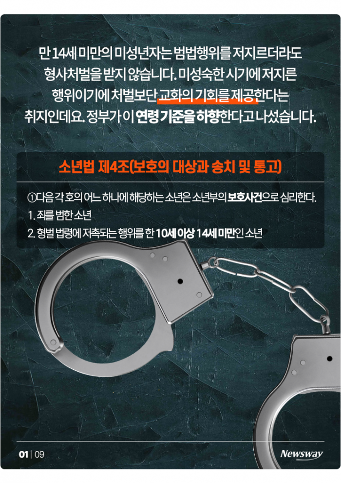 "나 처벌 안 받는데?" 촉법소년에 깔 빼든 한동훈···해외 기준은? 기사의 사진