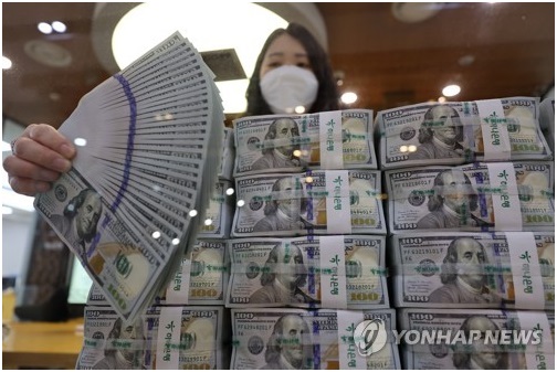 서울 중구 하나은행 본점 위변조대응센터의 달러화. 사진=연합뉴스 제공