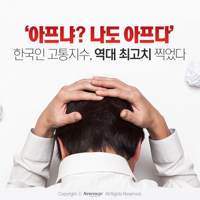 '아프냐? 나도 아프다' 한국인 고통지수, 역대 최고치 찍었다 기사의 사진