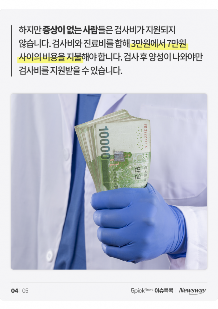 '증상 없으면 5만원' 코로나 검사 안 하는 게 상책? 기사의 사진