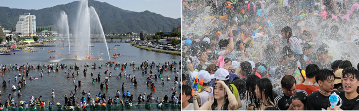 2019년 '정남진 장흥 물축제' 모습