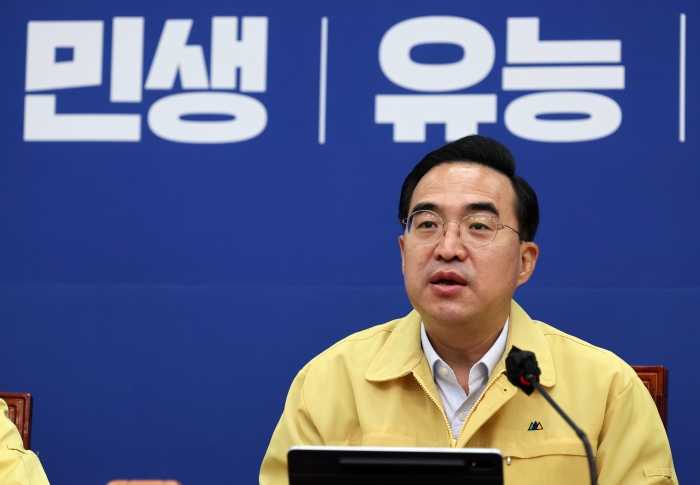 더불어민주당 박홍근 원내대표가 10일 서울 여의도 국회에서 열린 비상대책위원회의에서 발언하고 있다. 사진=국회사진취재단