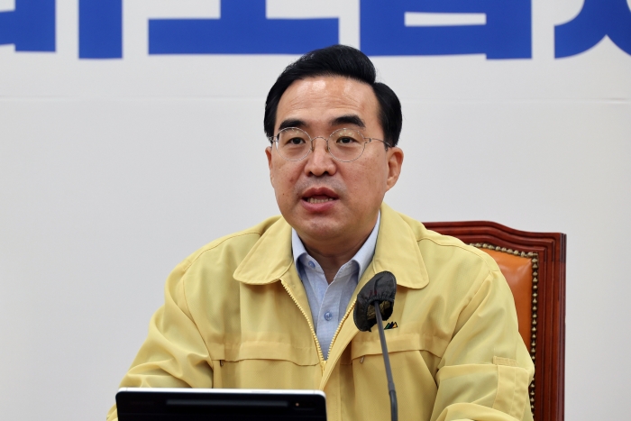 더불어민주당 박홍근 원내대표가 11일 오전 국회에서 열린 정책조정회의에서 발언하고 있다. 사진=국회사진취재단
