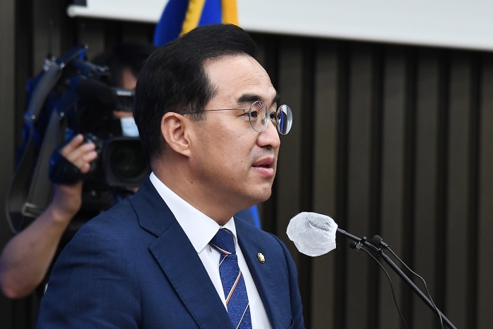더불어민주당 박홍근 원내대표가 16일 서울 여의도 국회에서 열린 의원총회에서 발언하고 있다. 사진=이수길 기자 leo2004@newsway.co.kr