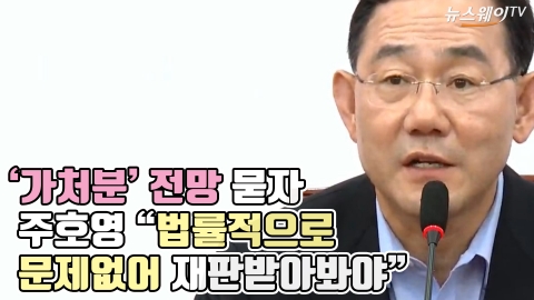 '가처분' 전망 묻자 주호영 "법률적으로 문제없어 재판받아봐야"
