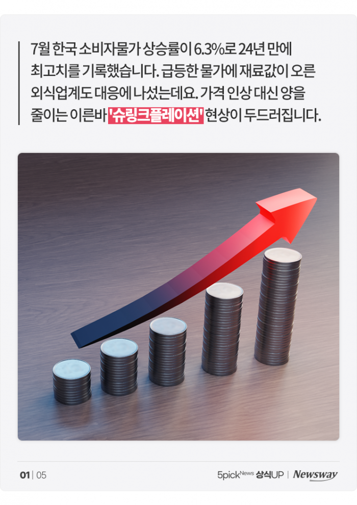 빈약해지는 음식들···가격 인상 대신 '○○○플레이션' 온다 기사의 사진