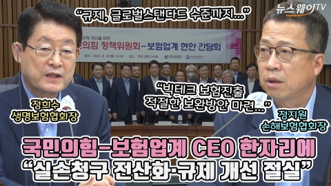 국민의힘-보험업계 CEO 한자리에 "실손청구 전산화·규제 개선 절실"
