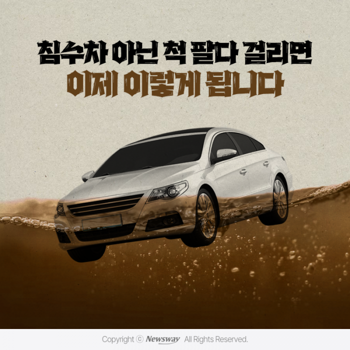 침수차 아닌 척 팔다 걸리면 이제 이렇게 됩니다 기사의 사진