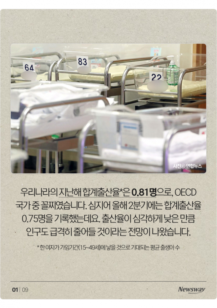50년 뒤에는 '노인이 반'? 충격적인 한국 인구 전망 기사의 사진