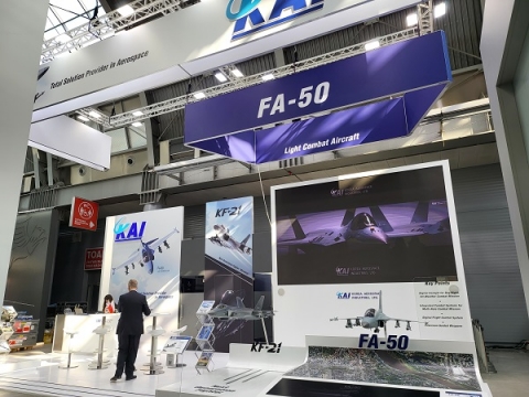 KAI 강구영號, 폴란드 방산 전시회···전략모델 "FA-50·KF-21·LAH" 공개