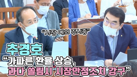 추경호 "가파른 환율 상승, 과다 쏠림시 시장안정조치 강구"