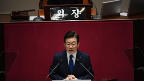 이재명, 첫 교섭단체 연설···"제1당으로 외교 참사 책임 분명히 물을 것"