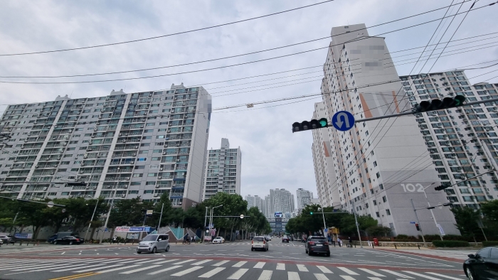대구 북구의 아파트 밀집지역. 사진=장귀용 기자