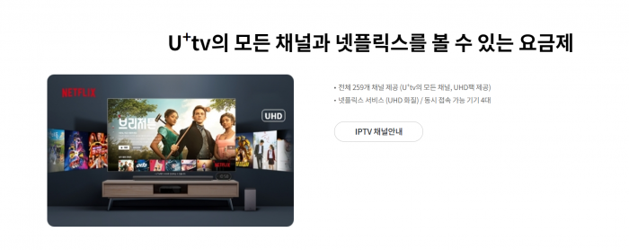 LG유플러스가 다음달부터 IPTV 넷플릭스 요금제 이용료를 인상한다. 사진=LG유플러스 제공