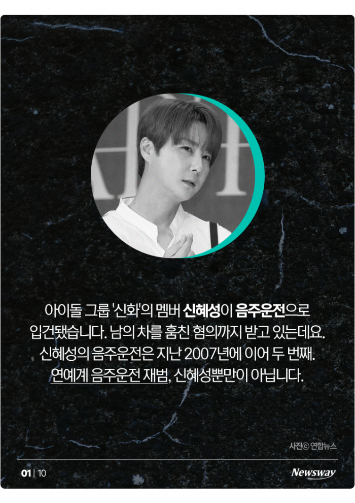 '훈장인 줄 아나?' 연예계 음주운전 상습범들 기사의 사진