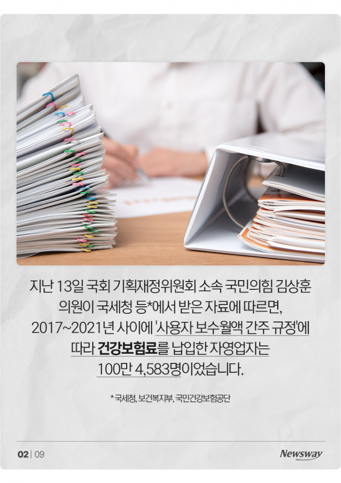 직원보다 월급 적은 사장님 100만 명···'건보료가 왜 이래' 기사의 사진