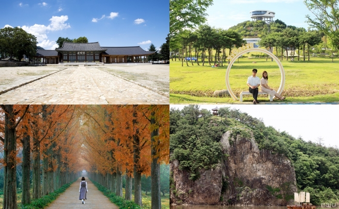 나주 관광지(금성관, 빛가람호수공원&전망대, 전라남도산림자원연구소, 영산강 황포돛배 유람)