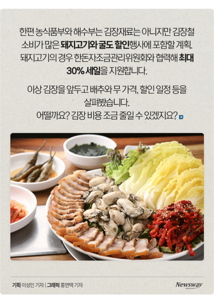 김장, 지난해보다 싸게 할 수 있다? 기사의 사진