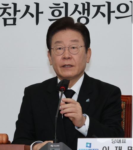 더불어민주당 이재명 대표가 4일 오전 서울 여의도 국회에서 열린 최고위원회의에서 발언하고 있다. 사진=연합뉴스 제공
