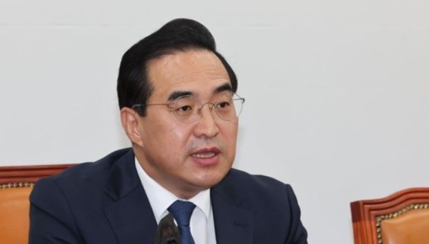 더불어민주당 박홍근 원내대표가 8일 오전 서울 여의도 국회에서 열린 원내대책회의에서 발언하고 있다. 사진=연합뉴스 제공