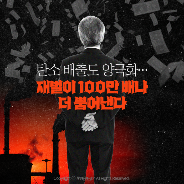 탄소 배출도 양극화···재벌이 100만 배나 더 뿜어낸다 기사의 사진