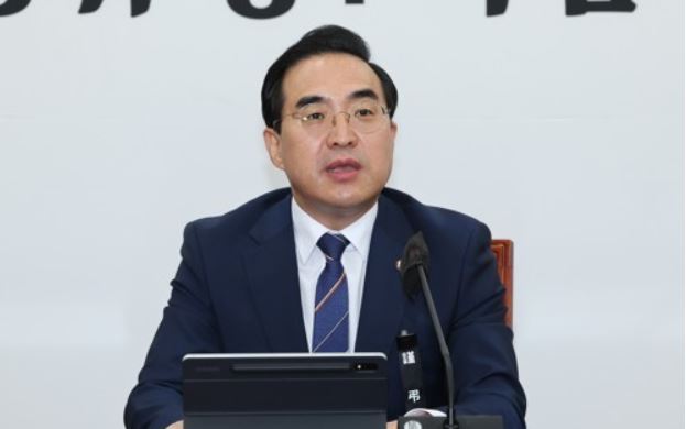 더불어민주당 박홍근 원내대표가 10일 국회에서 열린 정책조정회의에서 발언하고 있다. 사진=연합뉴스 제공