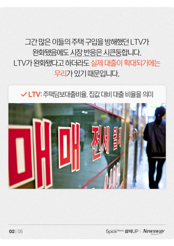 LTV 규제 풀어도 막막한 이유 기사의 사진